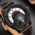 New Sport Watches Men Decorative Compass Unique Design Male Quartz Clock Men's Leather Strap Casual Wrist Watch - Minihomy