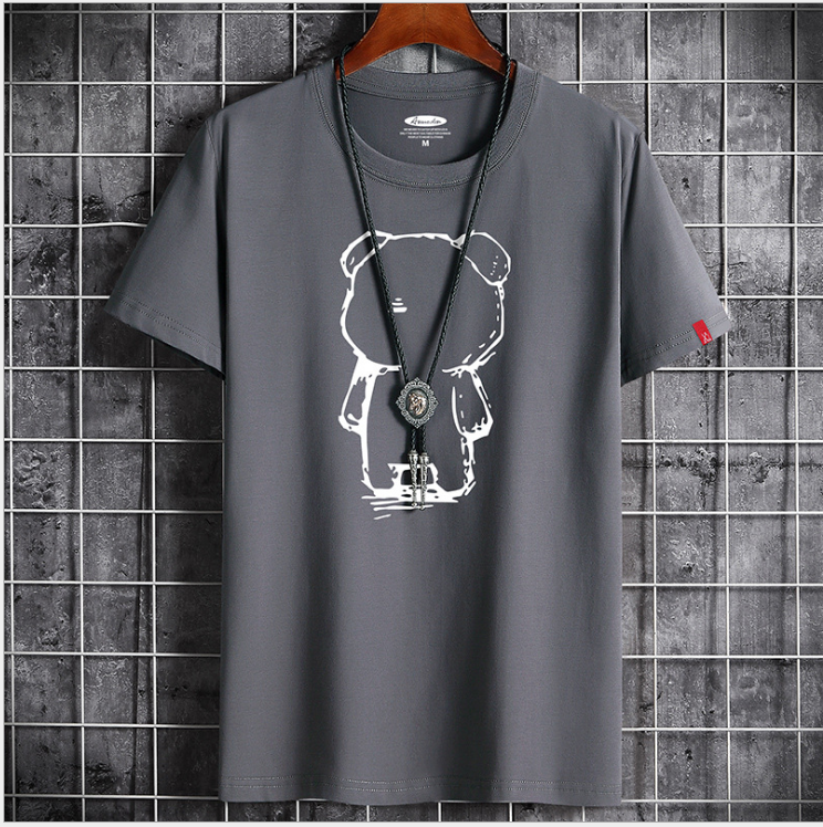 Mens Casual Bear Anime T Shirt - Minihomy