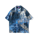 Retro Hawaiian Shirts Men Women Couples Street Short-sleeved Shirt