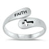 Adjustable Ring Vintage Faith Letters Cross Opening Adjustable Rings For Women Men - Minihomy