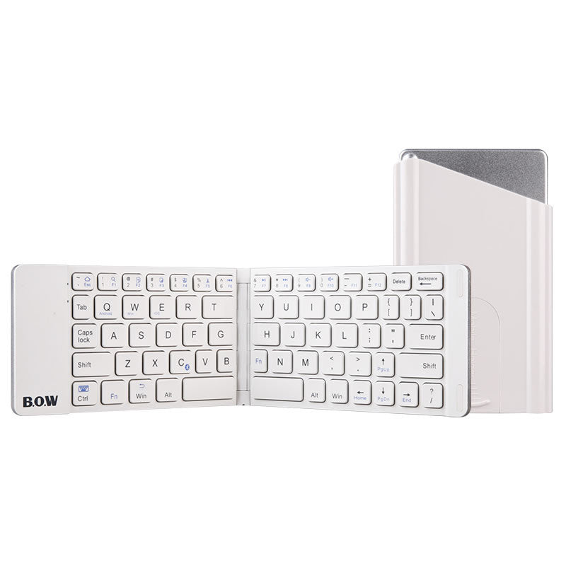 Style Folding Bluetooth Keyboard And Mouse Set Wireless Mute Portable Keyboard For Business And Travel