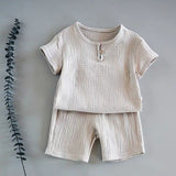 Boy And Girl Baby Short-sleeved Summer Suit - Minihomy