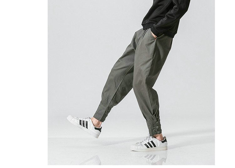 Men's mouth buckle casual pants - Minihomy