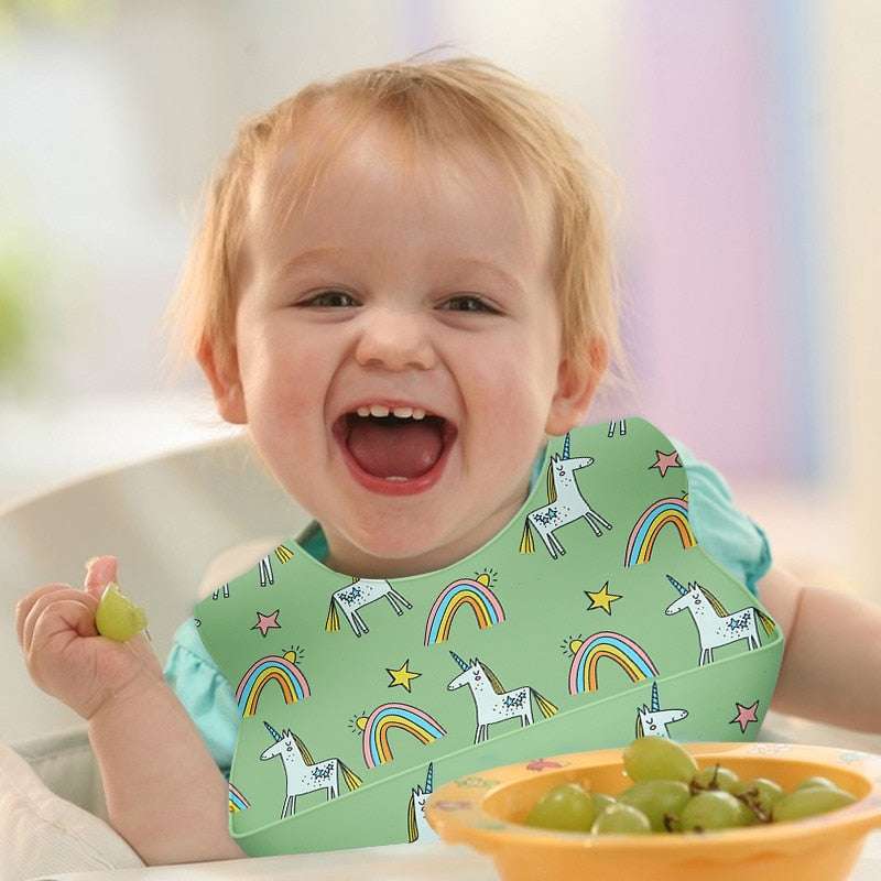 Baby Feeding Newborn Cartoon Aprons Adjustable Baby Bibs Burp Cloth - Minihomy