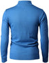 Men's Casual Slim Pullover Knit Zipper Stand Collar Polo Shirt - Minihomy