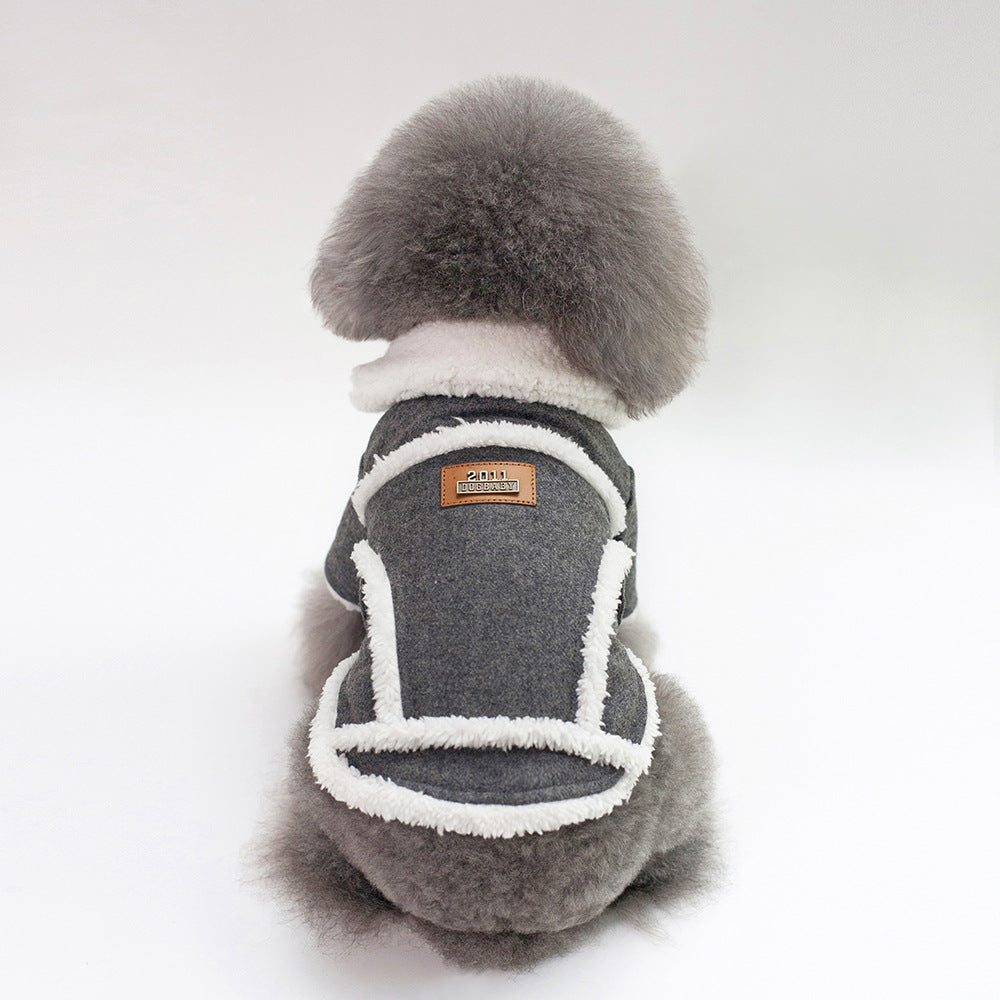 Dog Clothes Winter Pet Dog French Bulldog Jacket Thick Warm Dog Coat - Minihomy