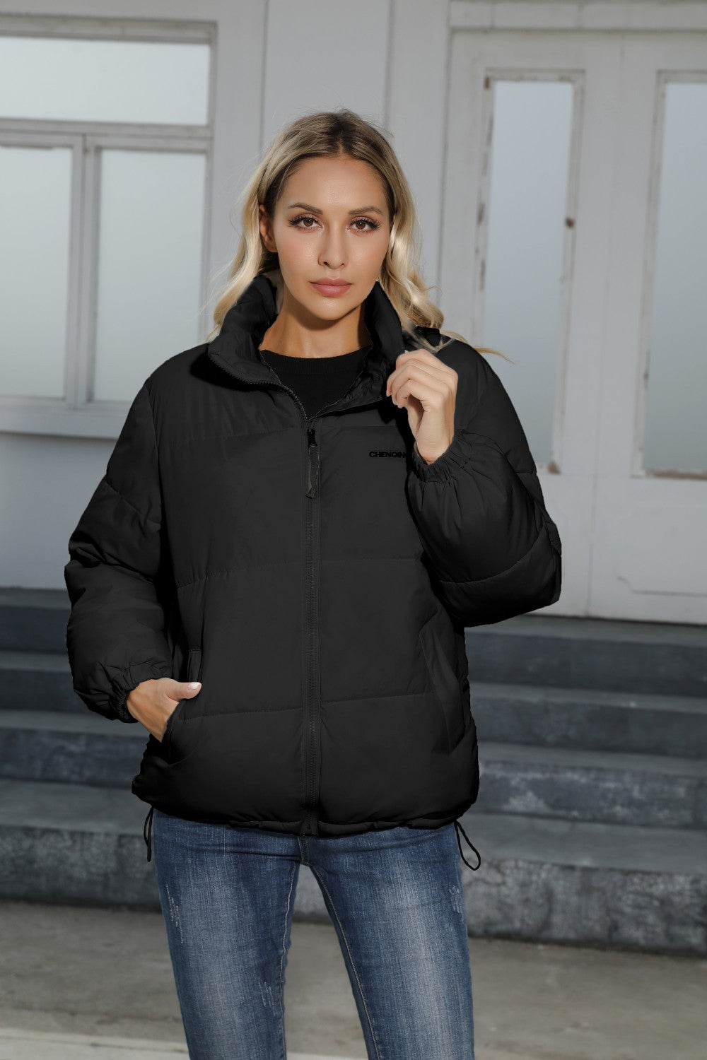 Plus Size Women's Thermal Cotton-padded Coat - Minihomy