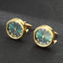 Men's Light Luxury Clock Cufflinks Fashion French Rotatable Golden Cuff - Minihomy