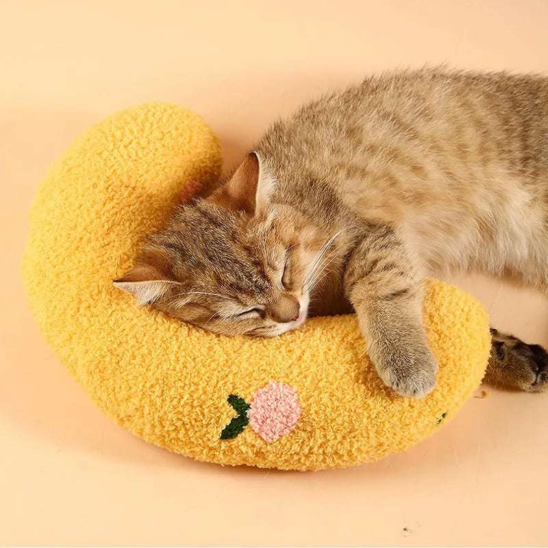 Little Pillow for Cats - Neck Protector Deep Sleep Puppy U-Shaped Pillow - Minihomy