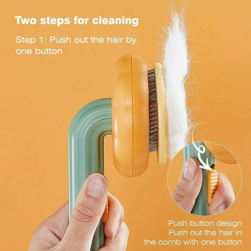 Pet Grooming Self Cleaning Slicker Brush for Dogs Cats Puppy Rabbit - Gentle Hair Removal & Healthy Coat Care - Minihomy