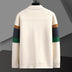 Men's Fall Lapels Color Matching Cardigan Sweater Coat - Minihomy