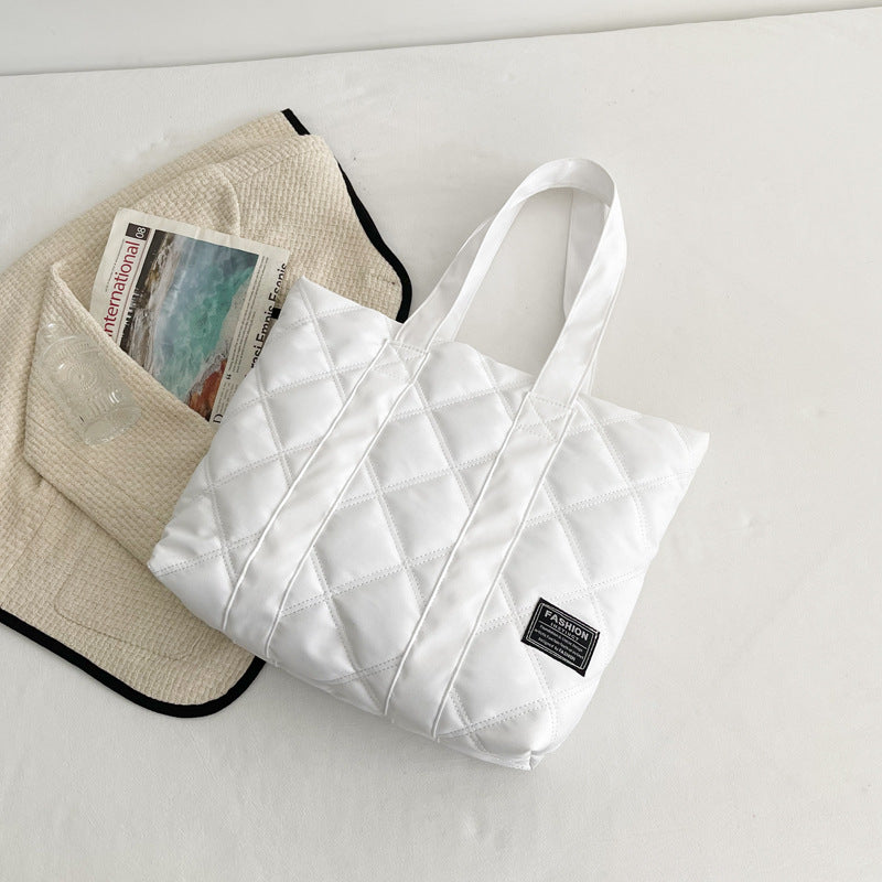 Commuter Hand-Carrying Bag - Diamond Quilted Big Bag - Minihomy