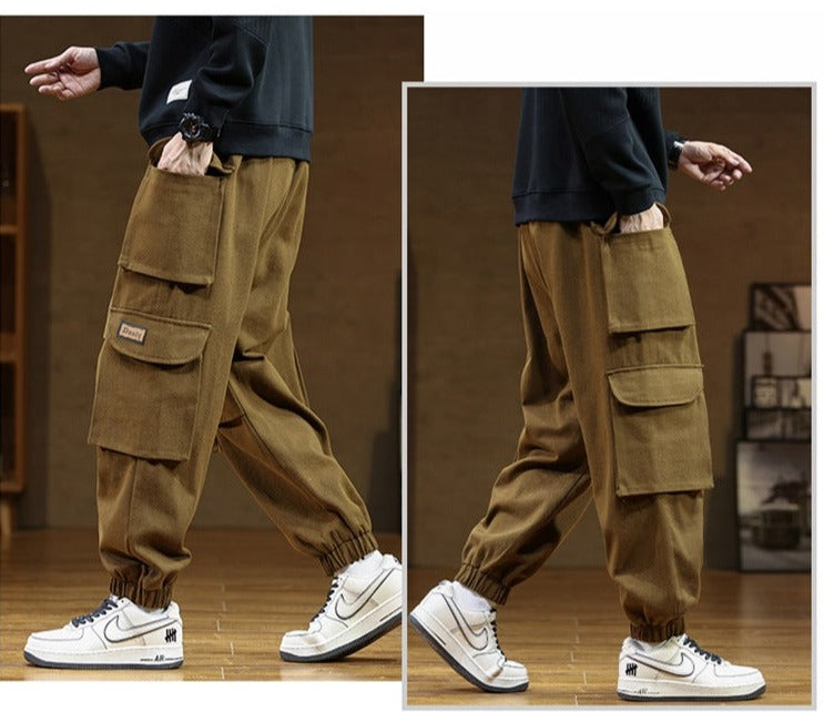 Men's Autumn Plus Size Loose Tappered Casual Pants - Minihomy