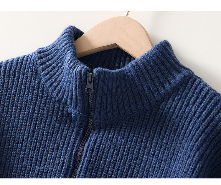 Men's Stand Collar Cardigan Casual Outdoor Sweater: Your Cozy Companion for Any Adventure - Minihomy