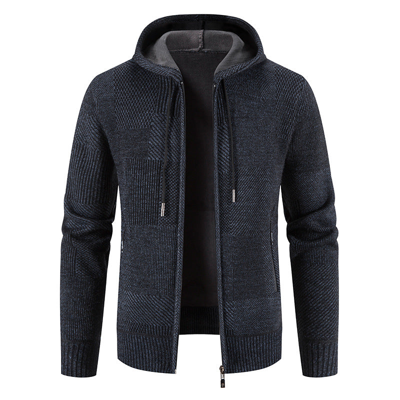 Loose Plus Size Zipper Wool Casual Jacket - Minihomy