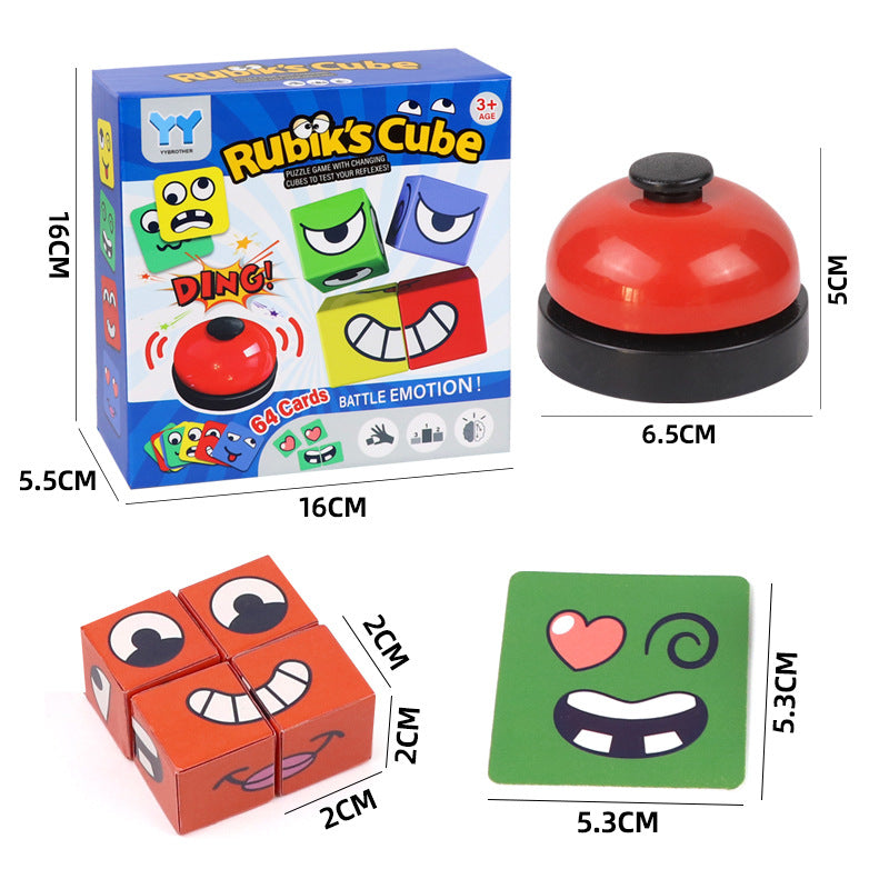 Face Changing Rubik's Cube Educational Toy Expression Building Blocks - Minihomy