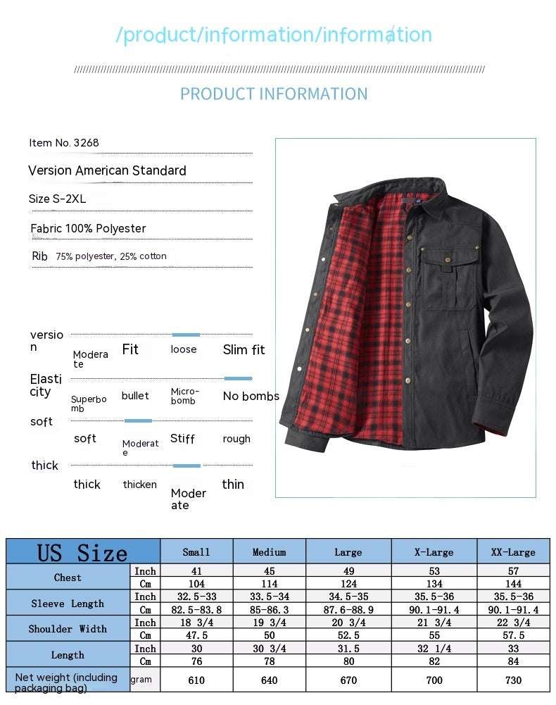 Lapel Plaid Flannel Casual Retro Western Style Jacket - Minihomy