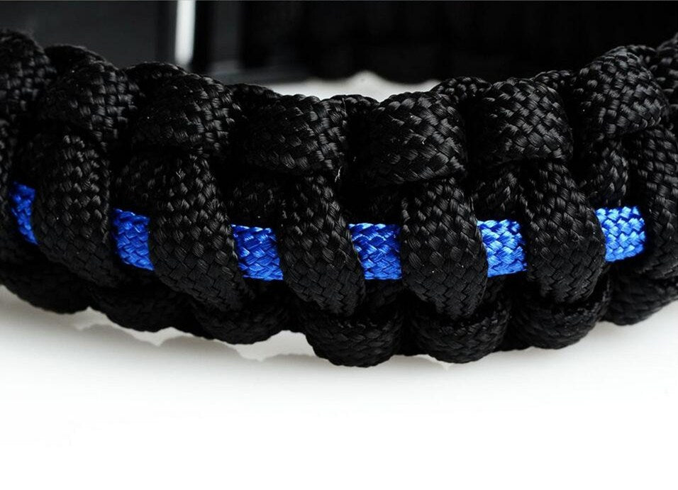 Men's And Women's Blue Line Paracord Bracelet - Minihomy