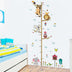 Cartoon Animals Height Measure Wall Sticker Decor Wall Art - Minihomy