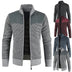 Men's Fleece-Lined Thickened Stitching Casual Cardigan Sweater - Minihomy