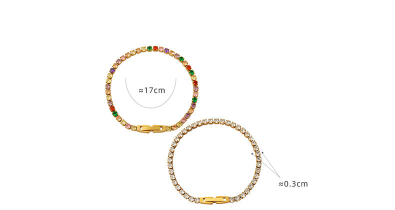 Popular Light Luxury Non-fading Rhinestone Zircon Bracelet - Minihomy