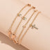 Heart Shape Diamond Cross Star Moon Anklet - Minihomy