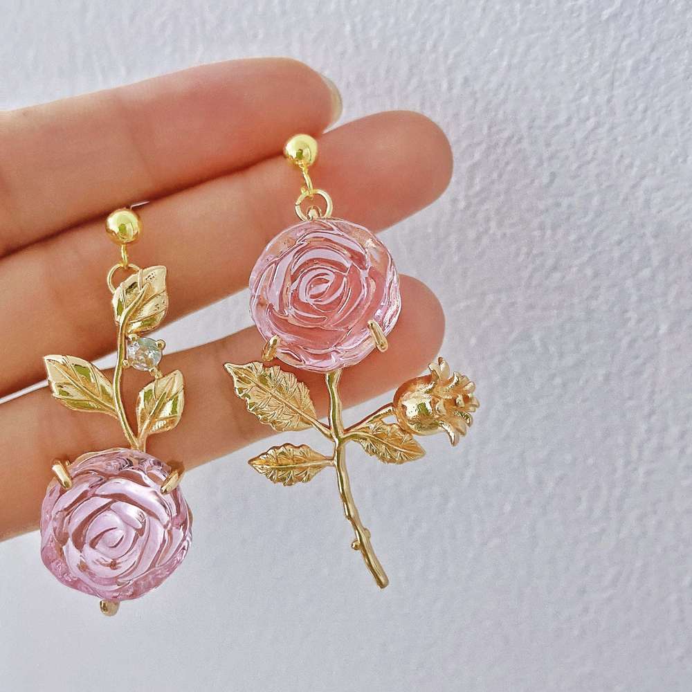 Little Prince's Rose Flower Studs Ear Clip - Minihomy