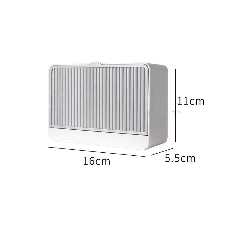 Double Grids Soap Storeage Box Wall Puch Free Drain Soap Holder - Minihomy