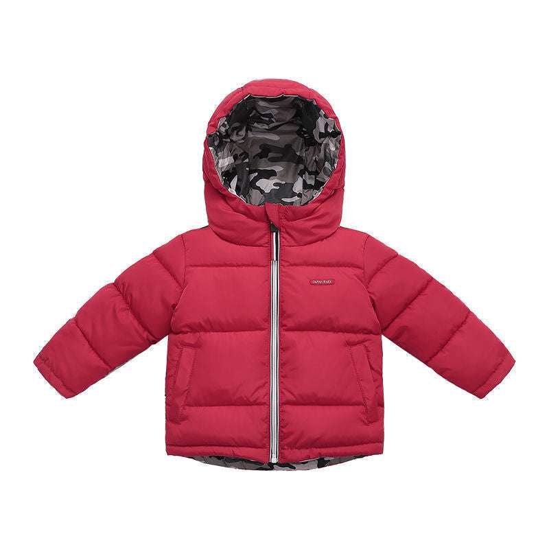 Middle And Small Children Wear Double-sided Padded Winter Jackets - Minihomy