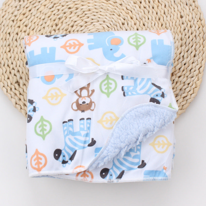 Cartoon printed baby blanket - Minihomy