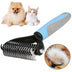 Pet Grooming Brush Deshedding Tool for Dogs and Cats - Dual-Sided Undercoat Rake & Fur Remover - Minihomy