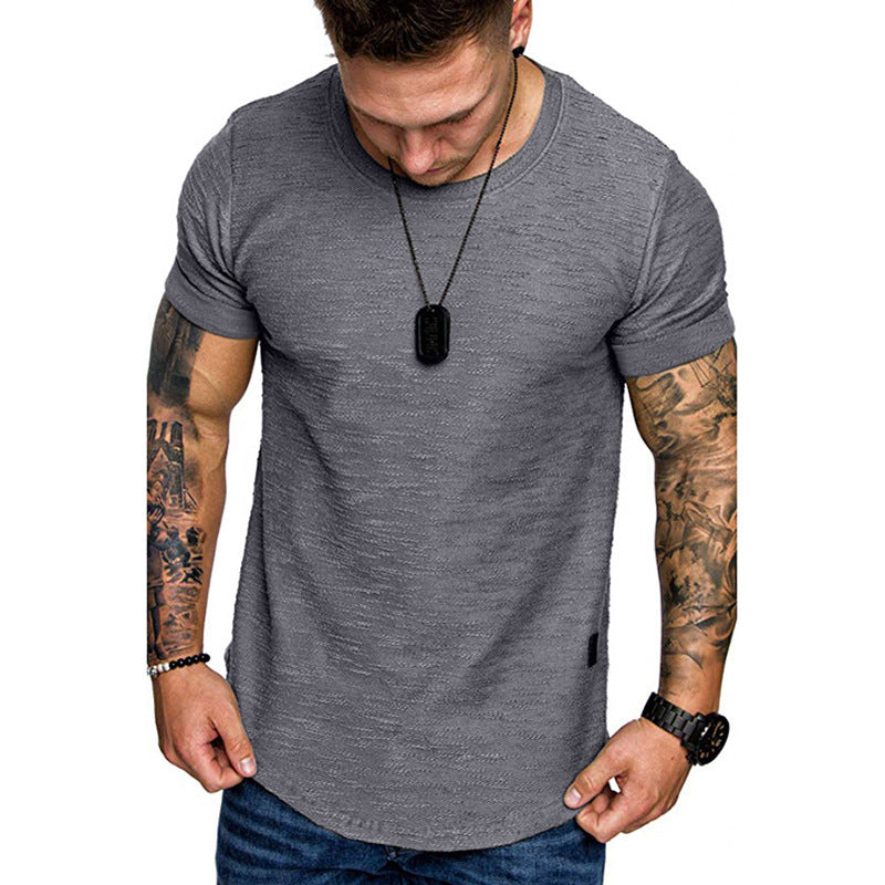 Men's Loose Round Neck Short Sleeve T-Shirt - Minihomy