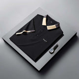 Mens Fashion Lapel Polo T-Shirt - Minihomy