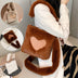 Love Handbags Winter Plush Shoulder Bags For Women - Minihomy