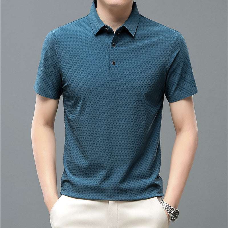 Lapel Polo Shirt Seamless Men's Top - Minihomy