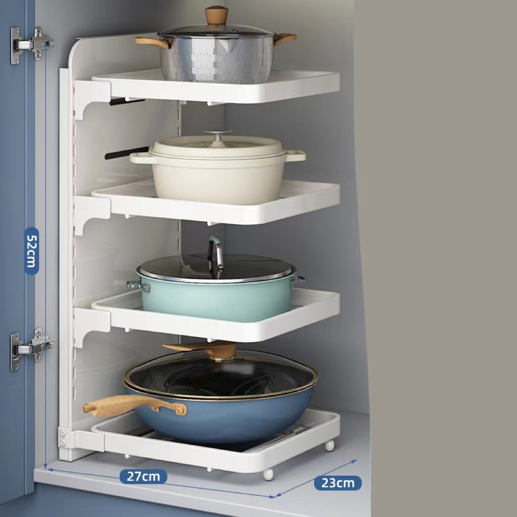 Kitchen Pot Rack Multi-layer Shelving Pot Under The Sink Cabinet Layered Storage - Minihomy