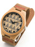 Casual Business Bamboo Leather Strap Watch - Minihomy