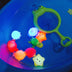 Baby Bath Toys - Soft Rubber Floating Luminous Frogs for Kids - Funny Wash & Play Gift - Minihomy