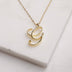 Gold 26 Old English Initial Letter Necklaces For Women - Minihomy