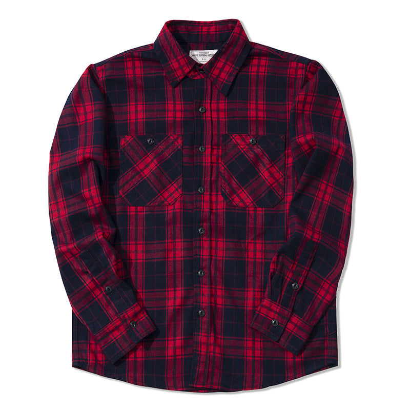 Heavy Thick Plaid Shirt For Men - Minihomy