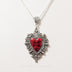 Burning Love Pendant Silver Lace Love Necklace - Minihomy