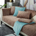 Black Sofa Cushion Winter Plush Thickened Non-slip Sofa Leather Sofa Cover - Minihomy