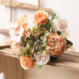 Silk Autumn Rose Wedding Decor - Faux Flowers Home Decor