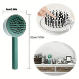 One-Key Self-Cleaning Hair Brush for Women - Curly Anti-Static Airbag Massage Comb & Professional Detangling Tool - Minihomy