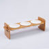 Bamboo Double Bowl Frame: Single or Double Serving Tray - Minihomy