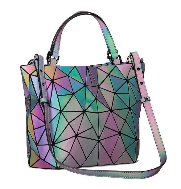 Geometric Luminous Purse And Handbag - Minihomy