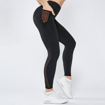 Mesh stitching yoga pants - Minihomy