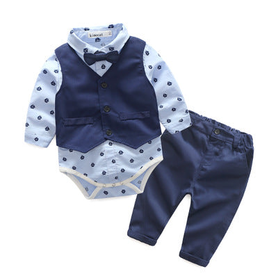 Young boy bow tie gentleman vest