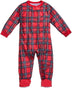 Parent Child Suit Red Plaid Print - Minihomy