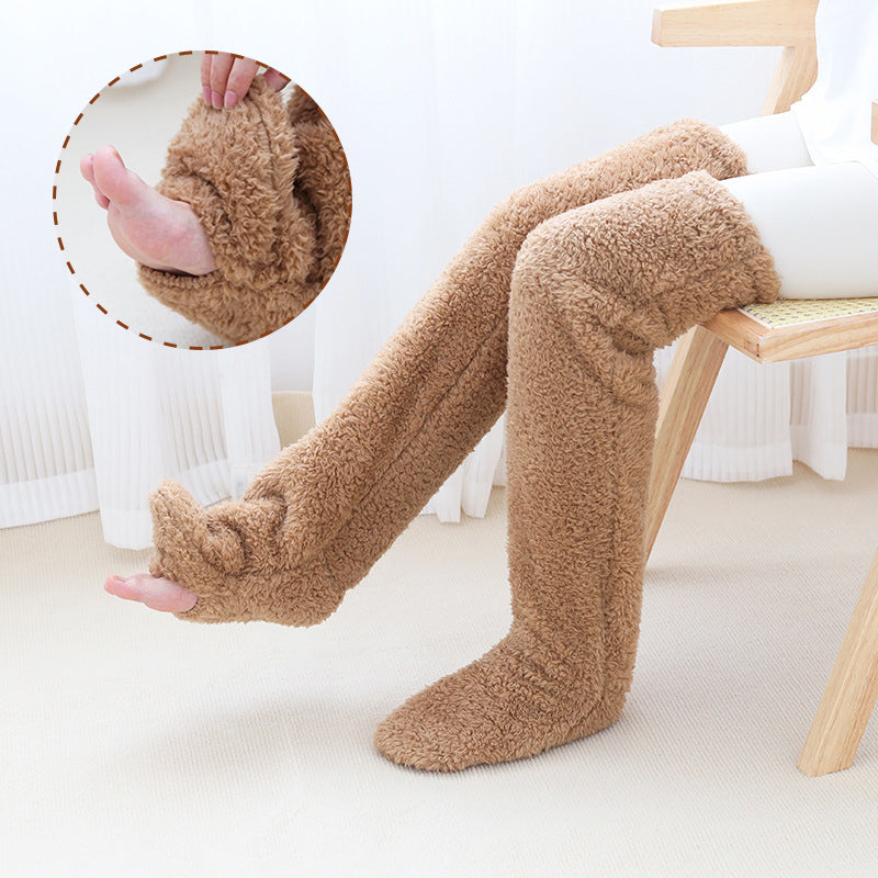 Winter Warm Cold Leg Knee Joint Cold-proof Stockings Home Floor Sleeping Socks